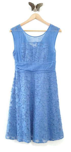 New Anthropologie Blue Lace "Liliflora Dress" by Moulinette Soeurs, Si The Mustard Dandelion New Anthropologie Blue Lace "Liliflora Dress" by Moulinette Soeurs, Si The Mustard Dandelion