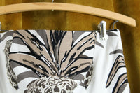 New NY&Co Eva Mendes White Pineapple Print "Del Mar Strapless Dress", Size M, Originally $89.95