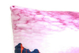 Modcloth "Pep Valley Pillow" Pink & Orange Desert Sunset Scene, 19 x 13
