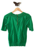 Anthropologie Kelly Green Short Sleeve "Lundin Links Sweater" by Moth, Size S, Originally $78
