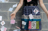 Anthropologie Blue Playing Card Print "Pinochle Skirt" by Edme & Esyllte, Size 8, Originally $158