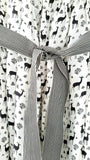 New Anthropologie White & Black Silk "Deer Meadow Dress" by Anna Sui, Size 6, Originally $248