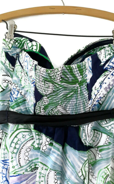 New Anthropologie Blue & Green Print "Donau Dress" by Moulinette Soeur The Mustard Dandelion New Anthropologie Blue & Green Print "Donau Dress" by Moulinette Soeur The Mustard Dandelion