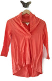 Anthropologie Orange "Shawl Collar Tunic" by Deletta, Size XS / S, Originally $58