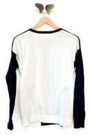 New Boden Lightweight Black & White Colorblock Sweater, Size UK 8 / US 4, Originally $75