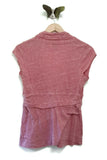 New Anthropologie Heather Pink "Pin Tuck Basket Weave Tee" by Postmark, Size M, Originally $58
