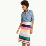 New J. CREW Multi-Color "Pop-Stripe Dress in Navy Azalea", Size 6, Originally $158