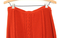 Anthropologie Orange Knit Pencil "Needled Paths Sweater Skirt" by Sparrow, Size L, Originally $98