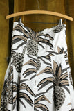 New NY&Co Eva Mendes White Pineapple Print "Del Mar Strapless Dress", Size M, Originally $89.95