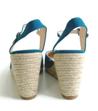 New Modcloth "Plaits to Call My Own Wedge" Teal Blue Wedge Heel Shoes, Size 9, Originally $50