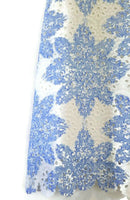 New Anthropologie Blue & White Lace "Starflower Scalloped Dress" by Eva Franco, Size 8, Originally $198