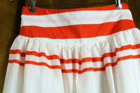 New Modcloth Red & White Striped "Fruit Pie Purveyor Skirt", Size M, Originally $69.99