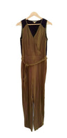 New Anthropologie Moss Green & Black "Sani Lace Jumpsuit" by Leifsdottir, Size 6, Originally $148