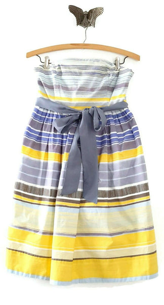 New Anthropologie Blue & Yellow Striped "Paraiso Dress" by Maeve, Size The Mustard Dandelion New Anthropologie Blue & Yellow Striped "Paraiso Dress" by Maeve, Size The Mustard Dandelion