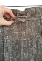 New Eva Mendes "Matilda" Taupe Printed Paperbag Waist Midi Skirt, Size 2, Originally $70