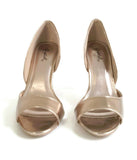 New Modcloth "d'Orsay Can You See Heel" Gold Metallic Shoes by Qupid, Size 8.5
