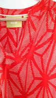 New Anthropologie Red Geometric Print "Enna Tank" by Maeve, Size 6, Originally $68