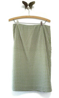 New Anthropologie Green & Purple "Tiled Swing Skirt" by O by Organic, Size 8, Originally $118