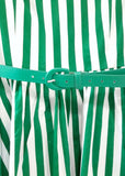 New Retro Green Stripe "Audrey Swing Dress" by Lindy Bop, Size UK 12 / US 8