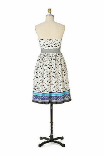 New Anthropologie White & Black Silk