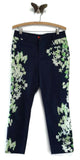 Anthropologie Navy & Green "Megafloral Charlie Trousers" by Cartonnier, Size 10, Originally $118