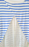 New Anthropologie Blue & Cream "Striped Splitback Top" by Bordeaux, Size XS / S, Originally $58