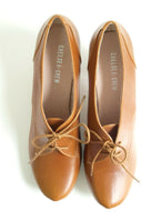New Modcloth "Swing Along Heel in Bourbon" Brown Oxford Shoes by Chelsea Crew, Size 10