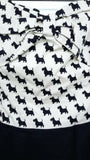 Anthropologie Black & White Strapless "Scottie Dog Romper" by Maeve, Size 8, Originally $118