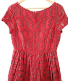 New Anthropologie Red "Rubied Lace Dress" by Moulinette Soeurs, Size 10, Originally $188