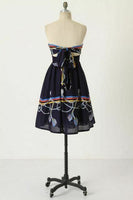 Anthropologie Navy Blue Nautical Print "Roped-In Dress" by Wakana Koike, Size 6, Originally $138