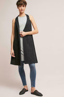 New Anthropologie Black & Gray "Double-Button Blazer Dress" by Maeve, Size 6, Originally $148