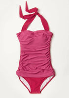 New Modcloth Pink & Red "Sweet Sea Diver" One Piece Swimsuit, Size M, Originally $85