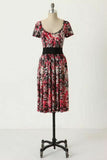 Anthropologie Pink & Black Printed Sweater Knit "Midnight Safari Dress" by Sparrow, Size S, Originally $148