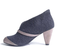 New Poetic Licence Gray Wool "Open for Business Booties", Size 7.5 / 38, Originally $122.95