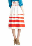 New Modcloth Red & White Striped "Fruit Pie Purveyor Skirt", Size M, Originally $69.99