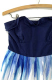 New Anthropologie Blue Curtain Print "First Dance Dress" by Nathalie Lete, Size 6, Originally $148