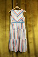 Vintage Anthropologie Multi Color "Candy Stripe Dress" by Odille, Size 2, Originally $158