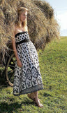 Anthropologie Black & White Print Maxi "Southern Facing Slopes Dress" by Maeve, Size 4, Originally $158