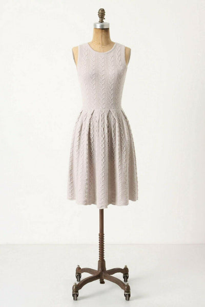 New Anthropologie Gray Lavender Wool "Flared & Cabled Sweater Dress" b The Mustard Dandelion New Anthropologie Gray Lavender Wool "Flared & Cabled Sweater Dress" b The Mustard Dandelion