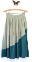New Anthropologie Green "Divvied Colorblock Skirt" by Charlie Robin, Size 6, Originally $168