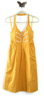 New Anthropologie Yellow & White Nautical "Anchors Aweigh Dress" by Floreat, Size 6, Originally $148