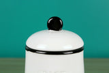 New Anthropologie "Striped Spice Jar" White & Black Stoneware Spice Jar by Biscuit