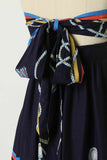 Anthropologie Navy Blue Nautical Print "Roped-In Dress" by Wakana Koike, Size 6, Originally $138