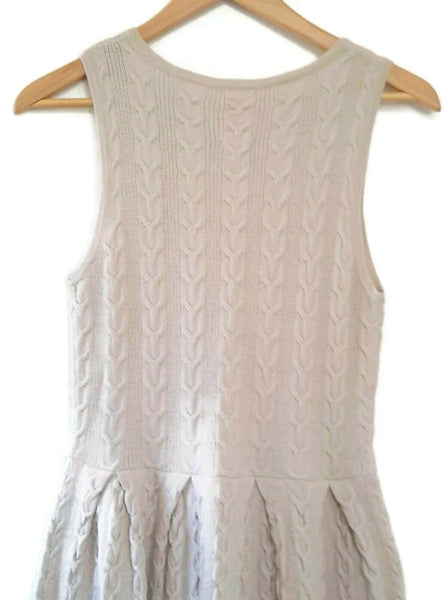 anthropologie grey sweater dress By Anthropologie 3/4 Sleeve Ruffled Sweater Knit Dress