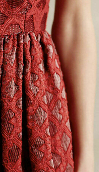 New Anthropologie Red "Rubied Lace Dress" by Moulinette Soeurs, Size 1 The Mustard Dandelion New Anthropologie Red "Rubied Lace Dress" by Moulinette Soeurs, Size 1 The Mustard Dandelion