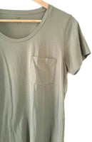 New J. CREW Sun-washed Garment-Dyed Pocket T-Shirt in Aircraft Surplus Green, Size S