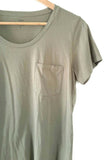 New J. CREW Sun-washed Garment-Dyed Pocket T-Shirt in Aircraft Surplus Green, Size S