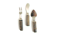 Anthropologie Set of 3 Only Horn & Stainless Steel "Highlands Cheese Knives"