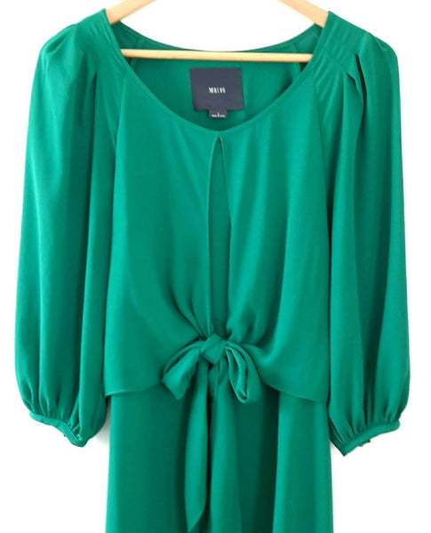 Anthropologie Green Chiffon Tie Front "Valparaiso Dress" by Maeve, Siz The Mustard Dandelion Anthropologie Green Chiffon Tie Front "Valparaiso Dress" by Maeve, Siz The Mustard Dandelion