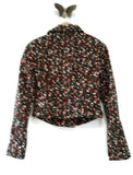 New Anthropologie Floral Print "Cropped Tinsley Bomber Jacket" by Hei Hei, Size 6, Originally $158